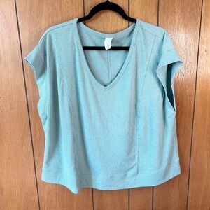 LIVI Active by Lane Bryant Teal Blue Athletic Short Sleeve Top – Size 18/20‎